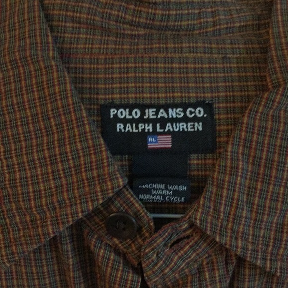 Polo size large short sleeve button down shirt - Picture 2 of 4